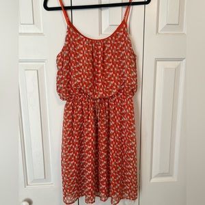 Franchesca’s Orange Geometric Print Dress, Medium